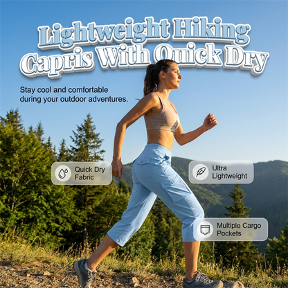 ⏳Limited-time Sale: ONLY ￡13.99!! ✨Womens Lightweight Capris Daily&Travel Quick Dry Cargo Pants with 6 Pockets ✈️👖Adventure-Ready Comfort And Style 🌿