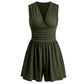 🏖️Summer Cool Deal: ONLY ￡15.99!!🌷👗Women's Sleeveless V-Neck Ruched Waist Romper