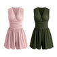 🏖️Summer Cool Deal: ONLY ￡15.99!!🌷👗Women's Sleeveless V-Neck Ruched Waist Romper