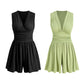 🏖️Summer Cool Deal: ONLY ￡15.99!!🌷👗Women's Sleeveless V-Neck Ruched Waist Romper