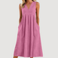 🌟Summer Cool Deal: 49% OFF!!🏖️Women's Casual V-Neck Sleeveless Midi Dress💃