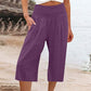 🏖️Summer Cool deal: ONLY ￡13.99!!😌🌿Women’s Lightweight Summer Crop Pants with Elastic Waist – Breathable, Comfortable & Stylish