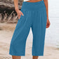 🏖️Summer Cool deal: ONLY ￡13.99!!😌🌿Women’s Lightweight Summer Crop Pants with Elastic Waist – Breathable, Comfortable & Stylish