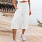 🏖️Summer Cool deal: ONLY ￡13.99!!😌🌿Women’s Lightweight Summer Crop Pants with Elastic Waist – Breathable, Comfortable & Stylish