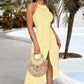 🏖️Summer Hot Special Sale: ONLY￡15.99!💃Sleeveless Irregular Halter Dress For Women