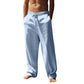 🔥LAST DAY SALE: ONLY ￡13.99!!✨👖Men’s Cotton-Linen Drawstring Trousers – Lightweight, Breathable & Comfort-Fit with Pockets