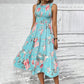 👗New Arrivals 50% OFF💥Women’s Sleeveless Floral Print Casual Dress – Smocked Bodice, Tiered Skirt, Midi Length ✨