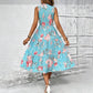 👗New Arrivals 50% OFF💥Women’s Sleeveless Floral Print Casual Dress – Smocked Bodice, Tiered Skirt, Midi Length ✨