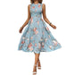 👗New Arrivals 50% OFF💥Women’s Sleeveless Floral Print Casual Dress – Smocked Bodice, Tiered Skirt, Midi Length ✨