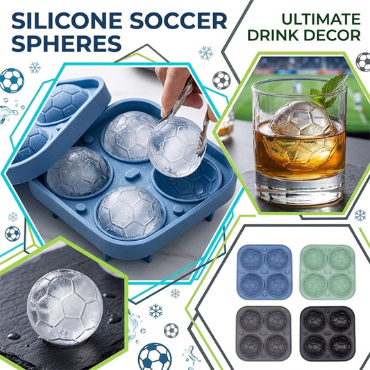 🏆World Cup Promotion: BUY 2 GET 1 FREE!!🔥Football Shape Silicone Ice Ball Mold ⚽🍺