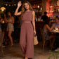 🏖️Summer Cool Deal: 70% OFF!!💃Women's 2-Piece Solid Color Breathable Tank Top & Wide Leg Loose Pants Set