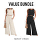 🏖️Summer Cool Deal: 70% OFF!!💃Women's 2-Piece Solid Color Breathable Tank Top & Wide Leg Loose Pants Set