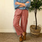Womens Wide Leg Gingham Striped Plaid Pants Casual Barrel Loose Drawstring Low Waist Palazzo Harem Pants with Pockets