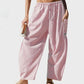 Womens Wide Leg Gingham Striped Plaid Pants Casual Barrel Loose Drawstring Low Waist Palazzo Harem Pants with Pockets