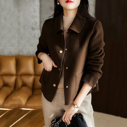 🔥💐LAST DAY SALE 50%OFF!!💕Women's Fashion Short Double-faced Wool Coat