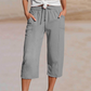 🏖️Summer Cool Deal: ONLY ￡11.99!!🌷Women's Solid-Color Pleated Cotton-Linen Cropped Pants