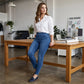 ⏳LIMITED-TIME ONLY ￡15.99!!!🍑✨ High-Waisted Slim Fit Denim Jeans – Ultra-Soft, Tummy-Smoothing & All-Day Comfort!👖☁Buttery-soft stretch • Flattering fit • Moves with you🇬🇧