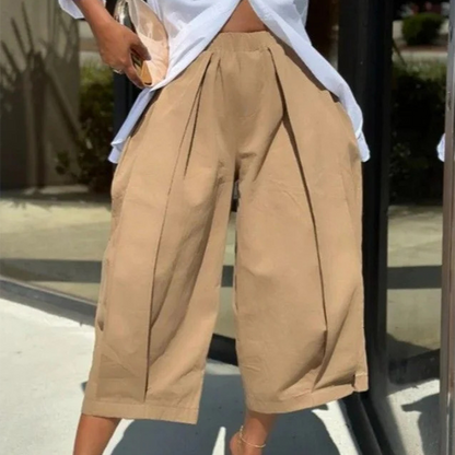🏖️Summer Hot Sale：ONLY ￡15.99!!💥Women’s Loose Cotton Cropped Trousers with Pockets – Soft, Breathable & Perfect for Everyday 🌿☁️