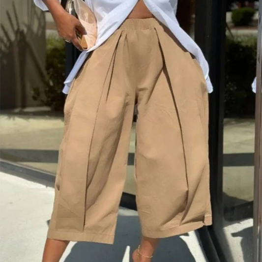 🏖️Summer Hot Sale：ONLY ￡15.99!!💥Women’s Loose Cotton Cropped Trousers with Pockets – Soft, Breathable & Perfect for Everyday 🌿☁️