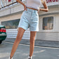 🏖️Summer Hot Sale：ONLY ￡15.99!!💥Women’s High-Waisted A-Line Denim Shorts – Relaxed Fit, Mid-Thigh Length with Pockets 👖☀️