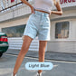 🏖️Summer Hot Sale：ONLY ￡15.99!!💥Women’s High-Waisted A-Line Denim Shorts – Relaxed Fit, Mid-Thigh Length with Pockets 👖☀️