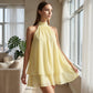 🔥LAST DAY SALE 49% OFF🔥Lumiére™ Women’s Halter Neck Mini Dress – Slim-Fit, Sleeveless & Tie-Back ✨ | Elegant Summer Dress