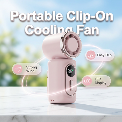 🏖️LAST DAY SALE ONLY ￡13.99!!🎁🔥Zephyra™ 3000mAh USB Clip Fan – 360° Rotatable, Ultra-Portable 🌬️ | For Travel ✈️, Office 💼, Kids 👶 | Clips Anywhere! 🇬🇧