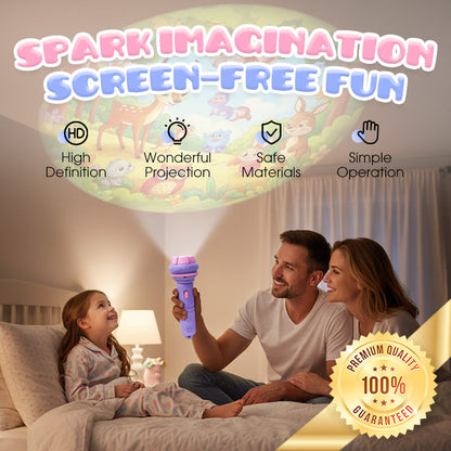 GOFMOON™ Kids Projector Flashlight 🌙 – 48+ Night Sky & Animal Patterns 🦁🌌 | BPA-Free STEM Toy for Toddlers | Bedtime Story Visual Aid 🛏️📚