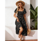 🌈2026 Summer Hot Sale 50% OFF!✨Square Neck Floral Midi Dress – Smocked Bodice, Flowy Tiered Skirt, Romantic🌸