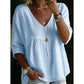 🎁2026 New Arrivals 50% OFF🌸Women's Casual V-Neck Lace Trim Top