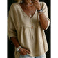 🎁2026 New Arrivals 50% OFF🌸Women's Casual V-Neck Lace Trim Top