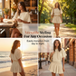 Women's Elastic Waist Flowy Short Dress