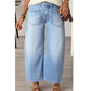 Women's Wide-Leg Jeans with Patch Pockets