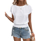 💕LAST DAY SALE ONLY ￡11.99!!💕Women's Crew Neck Subtle Cut-Out Summer Top 🌿☕