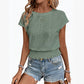 💕LAST DAY SALE ONLY ￡11.99!!💕Women's Crew Neck Subtle Cut-Out Summer Top 🌿☕