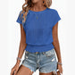 💕LAST DAY SALE ONLY ￡11.99!!💕Women's Crew Neck Subtle Cut-Out Summer Top 🌿☕