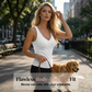 Danysu Women’s Cotton Racerback Cami – Fitted Vest Top with Soft Built-In Support 🌿  V-Neck • Sleeveless • Lightweight Summer Essential ☕