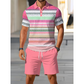 📢📢53% OFF !! ⏰ Men's Two-Piece Shirt and Shorts Set(No need match outfits )