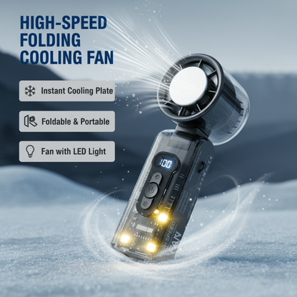 ⏳LAST DAY SALE ONLY￡13.99!!❄️IceCool™ 🇬🇧 3-in-1 Handheld Fan – 100 Speeds & 13,000 RPM Turbo Breeze ❄️ | Built-in LED Torch + SOS Mode 🔦 | 1800mAh Battery | Foldable, Transparent & Perfect for UK Festivals, Commutes & Heatwaves ☀️🇬🇧