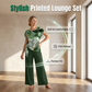 ⏳Last Day 50% OFF☀️🎁Women’s Printed Wide-Leg Lounge Set 🌸Breathable 2-Piece Outfit • Soft Knot Top + Flowing Trousers • Wrinkle-Resistant 🌿🇬🇧