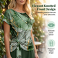 ⏳Last Day 50% OFF☀️🎁Women’s Printed Wide-Leg Lounge Set 🌸Breathable 2-Piece Outfit • Soft Knot Top + Flowing Trousers • Wrinkle-Resistant 🌿🇬🇧