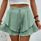 🎁2026 New Arrivals 50% OFF💥Women's Ruffle Layered Flowy Shorts – Skirt-Like Look, Elastic Waist, Breathable 🌸