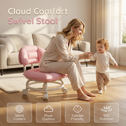 ⏳LAST DAY SALE 50% OFF !!⏰Rolling Low Stool with Backrest – Height-Adjustable, 360° Swivel & Locking Castors 🪑🔧Ergonomic Support for Kitchens, Garages, Workshops & Elderly Care🇬🇧