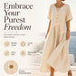 ⏳Time-Limited Special Price: ￡15.99!!🎁Women’s Button-Front Maxi Dress – Lightweight Cotton-Linen Blend 🌾👗Breathable • Pockets • Relaxed Fit • Wooden Buttons • Perfect for UK Summers, Holidays & Everyday Ease🇬🇧