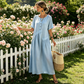 ⏳Time-Limited Special Price: ￡15.99!!🎁Women’s Button-Front Maxi Dress – Lightweight Cotton-Linen Blend 🌾👗Breathable • Pockets • Relaxed Fit • Wooden Buttons • Perfect for UK Summers, Holidays & Everyday Ease🇬🇧