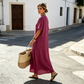 ⏳Time-Limited Special Price: ￡15.99!!🎁Women’s Button-Front Maxi Dress – Lightweight Cotton-Linen Blend 🌾👗Breathable • Pockets • Relaxed Fit • Wooden Buttons • Perfect for UK Summers, Holidays & Everyday Ease🇬🇧
