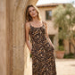 👗LAST DAY SALE ONLY ￡9.99!!🐆Women's Leopard Print Spaghetti Strap Maxi Dress