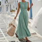 🎁New Arrivals 52% OFF💥Women's Sleeveless Round Neck Wrap-Waist Maxi Dress