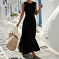 🎁New Arrivals 52% OFF💥Women's Sleeveless Round Neck Wrap-Waist Maxi Dress