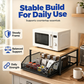 💥 50% OFF NOW! 🍳 2-Tier Microwave Stand with Slide-Out Drawer – Heavy-Duty, Space-Saving & Sturdy – Perfect for Kitchen, Office & Dorm Worktops 🏠✨
